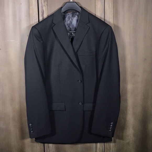 Perry Ellis City Fit Suit (jacket), Black, 44R - Picture 1 of 7